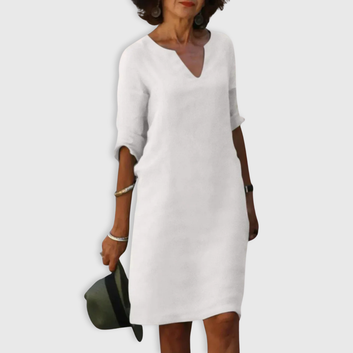 Lynda | Vestido atemporal con cuello en V