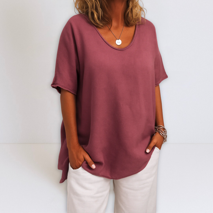 Joanne | Blusa extragrande con cuello en V