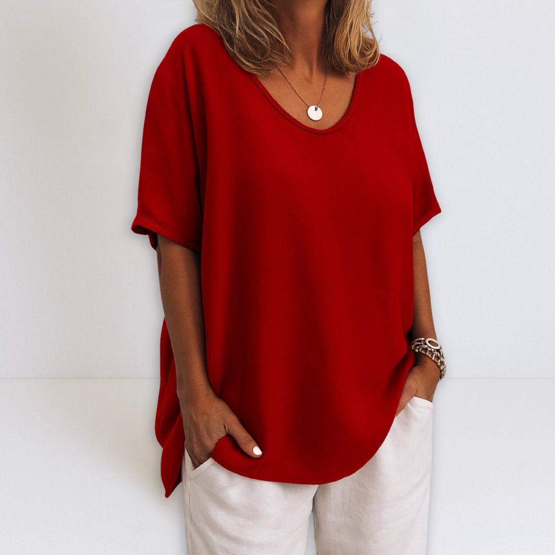Joanne | Blusa extragrande con cuello en V