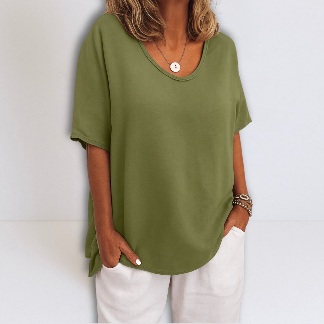 Joanne | Blusa extragrande con cuello en V