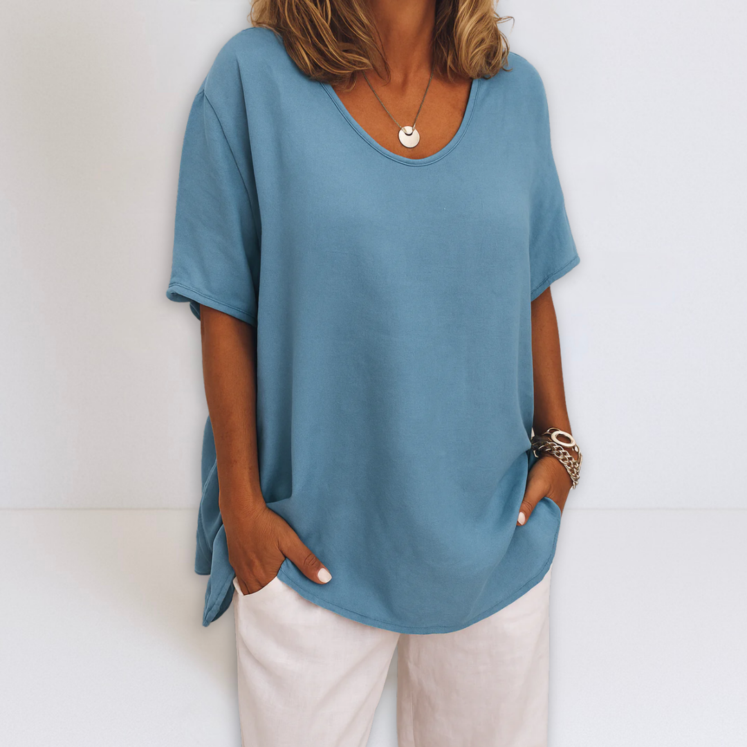 Joanne | Blusa extragrande con cuello en V