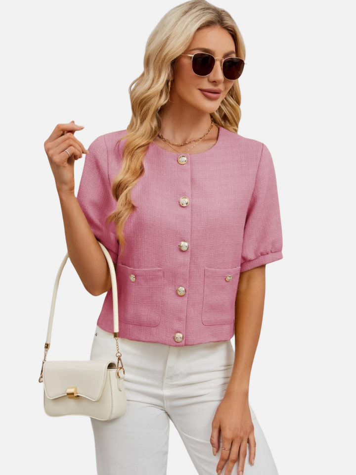 Vivian | Chaqueta blazer de tweed corta