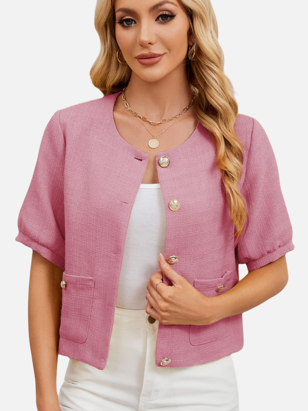 Vivian | Chaqueta blazer de tweed corta