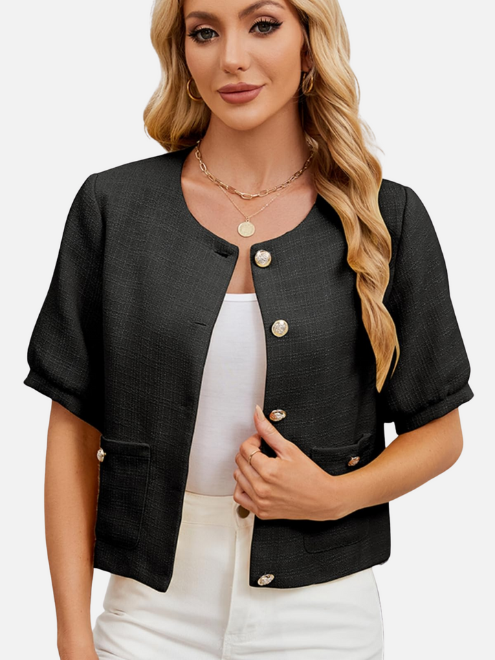 Vivian | Chaqueta blazer de tweed corta