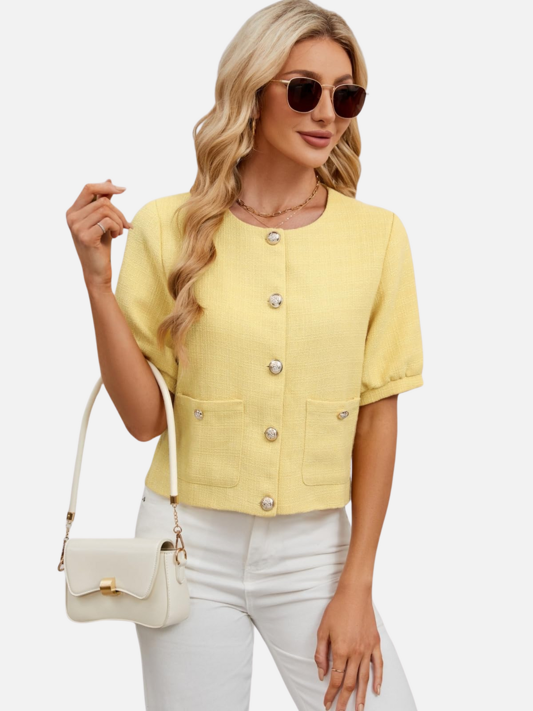 Vivian | Chaqueta blazer de tweed corta