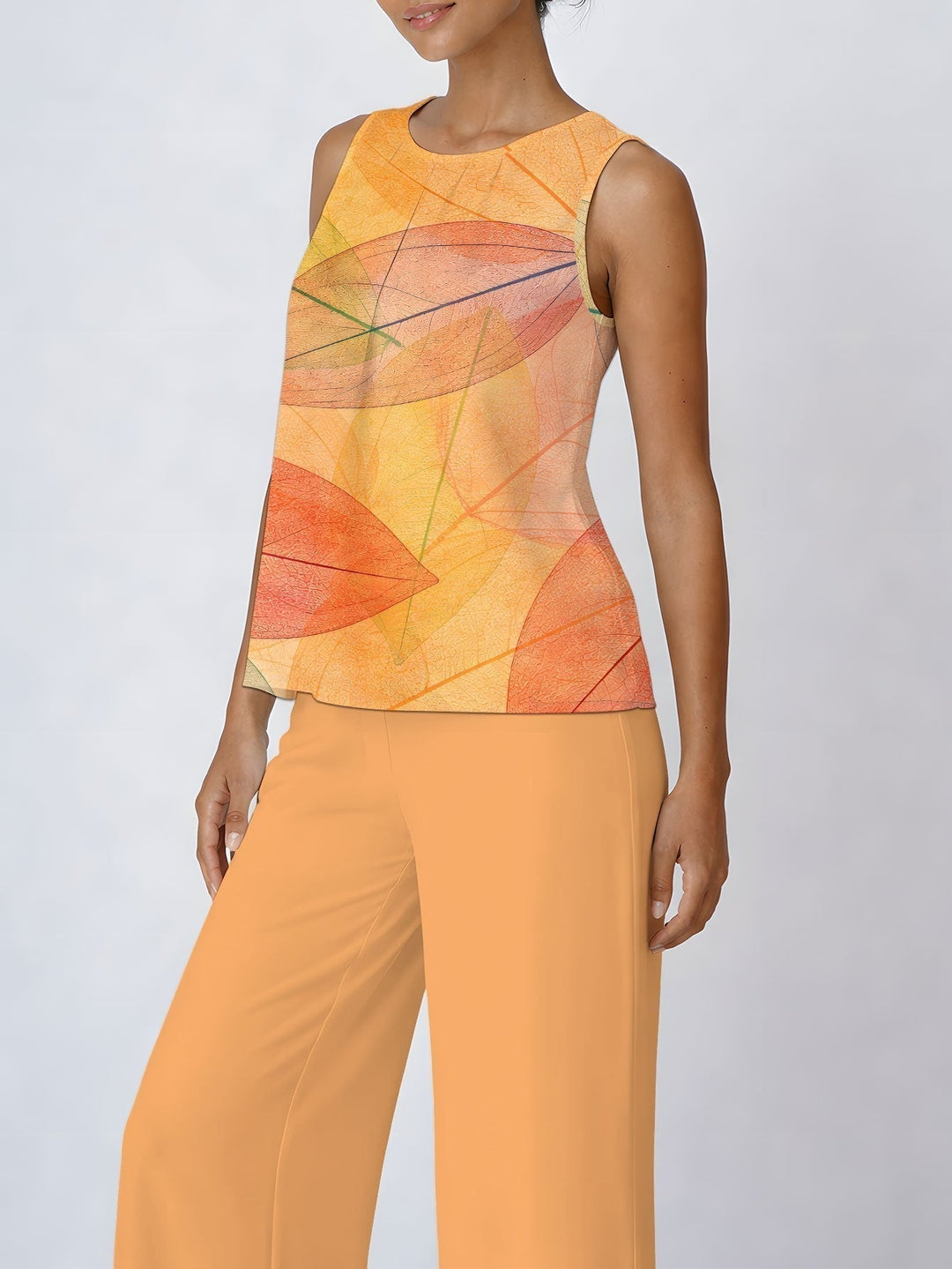 Ámbar | Conjunto de dos piezas con estampado de hojas