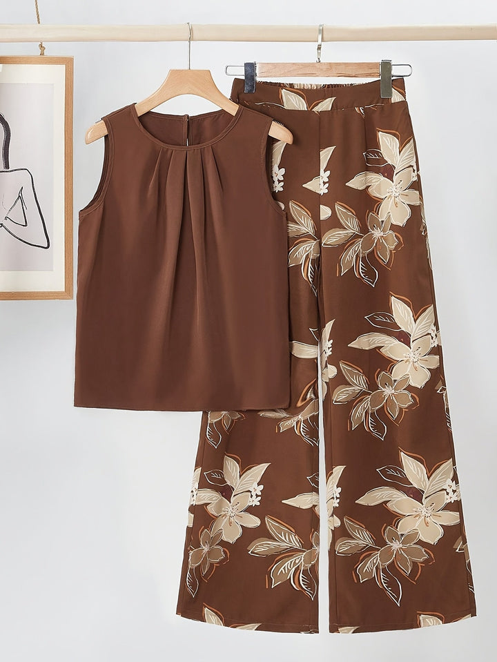 Marissa | Conjunto de Dos Piezas Casual Marrón