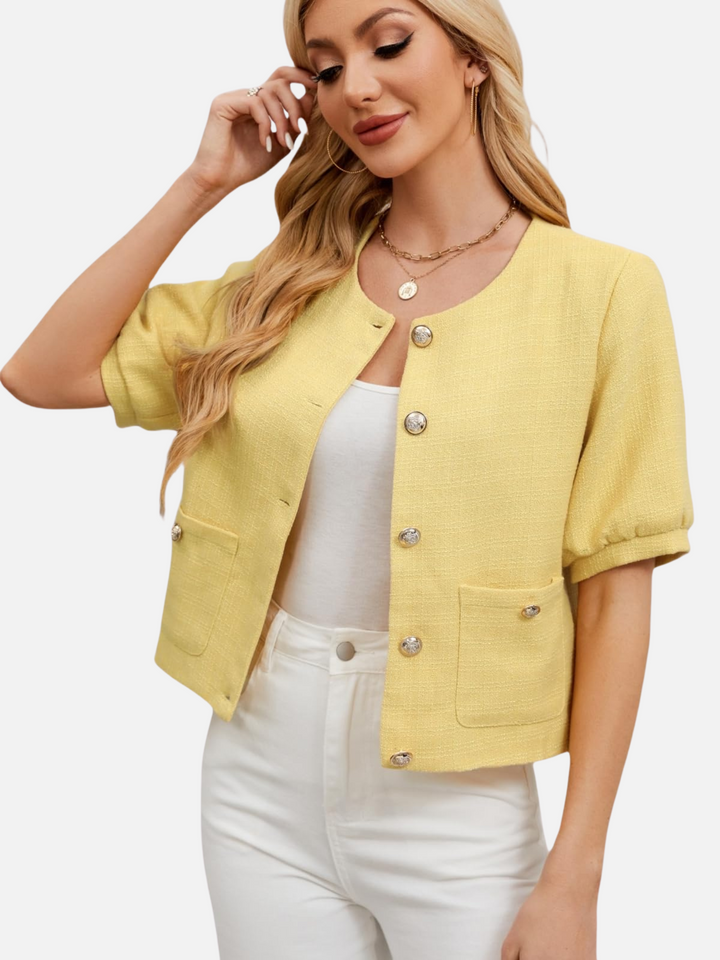 Vivian | Chaqueta blazer de tweed corta