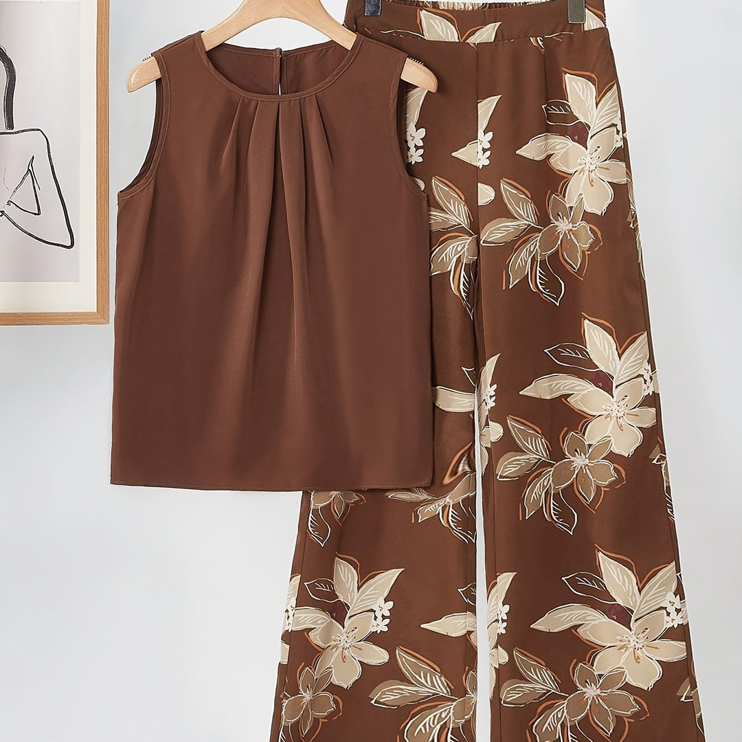 Marissa | Conjunto de Dos Piezas Casual Marrón