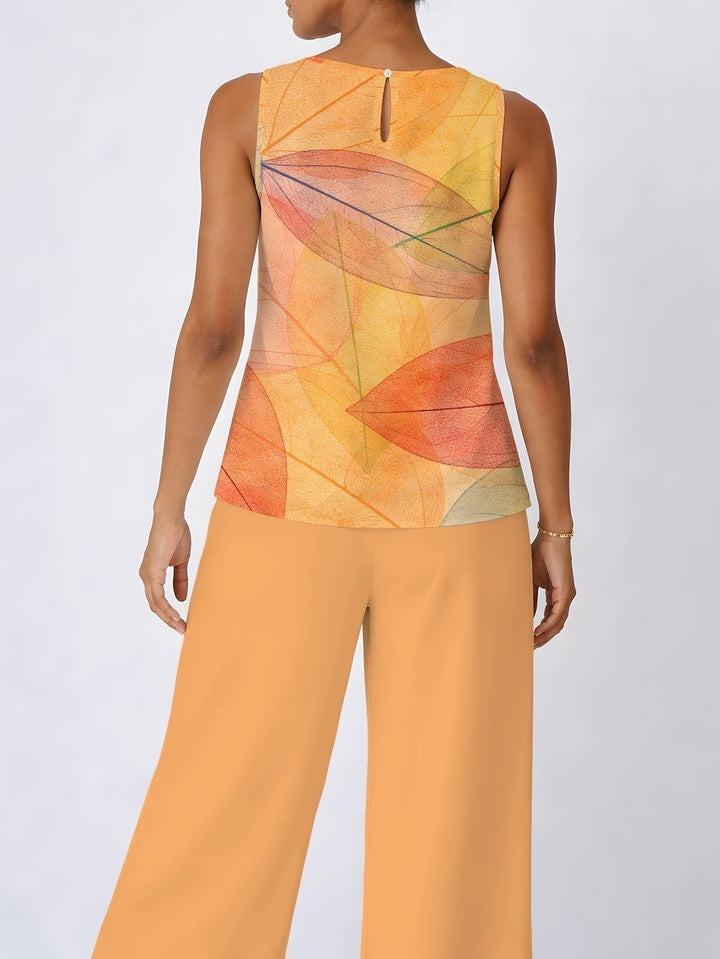 Ámbar | Conjunto de dos piezas con estampado de hojas