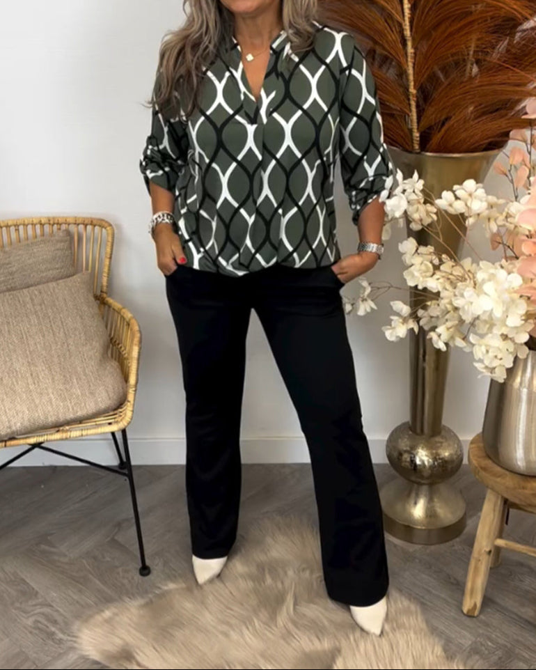 Jennifer | Blusa informal de manga larga