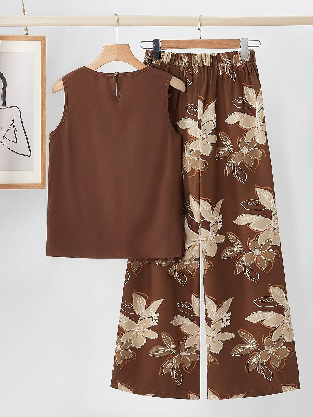 Marissa | Conjunto de Dos Piezas Casual Marrón