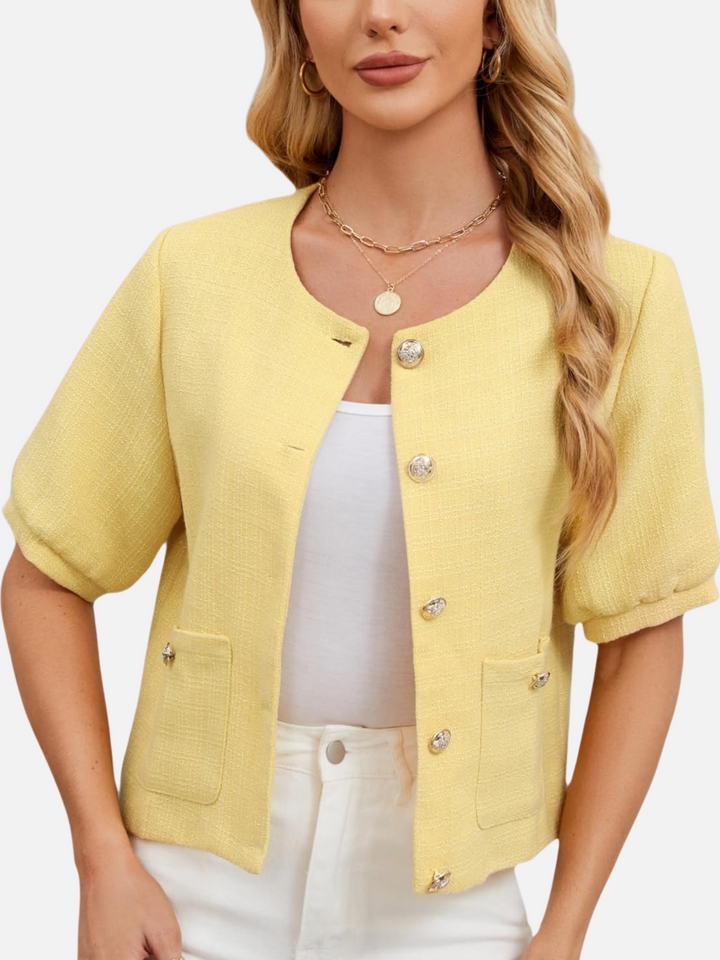 Vivian | Chaqueta blazer de tweed corta