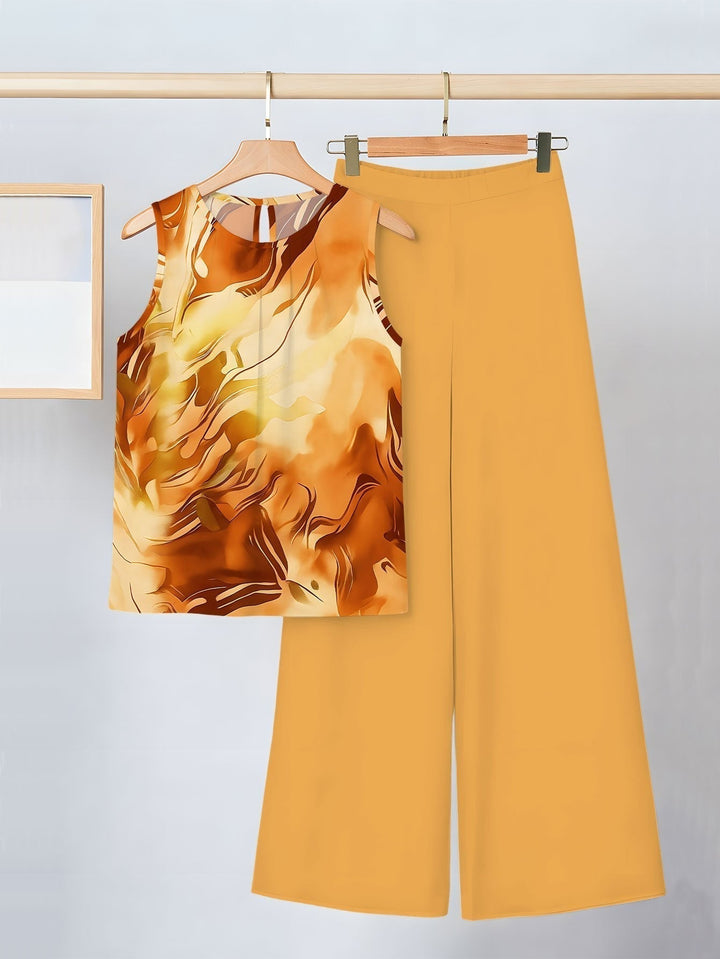 Jessica | Conjunto de dos piezas con estampado cálido