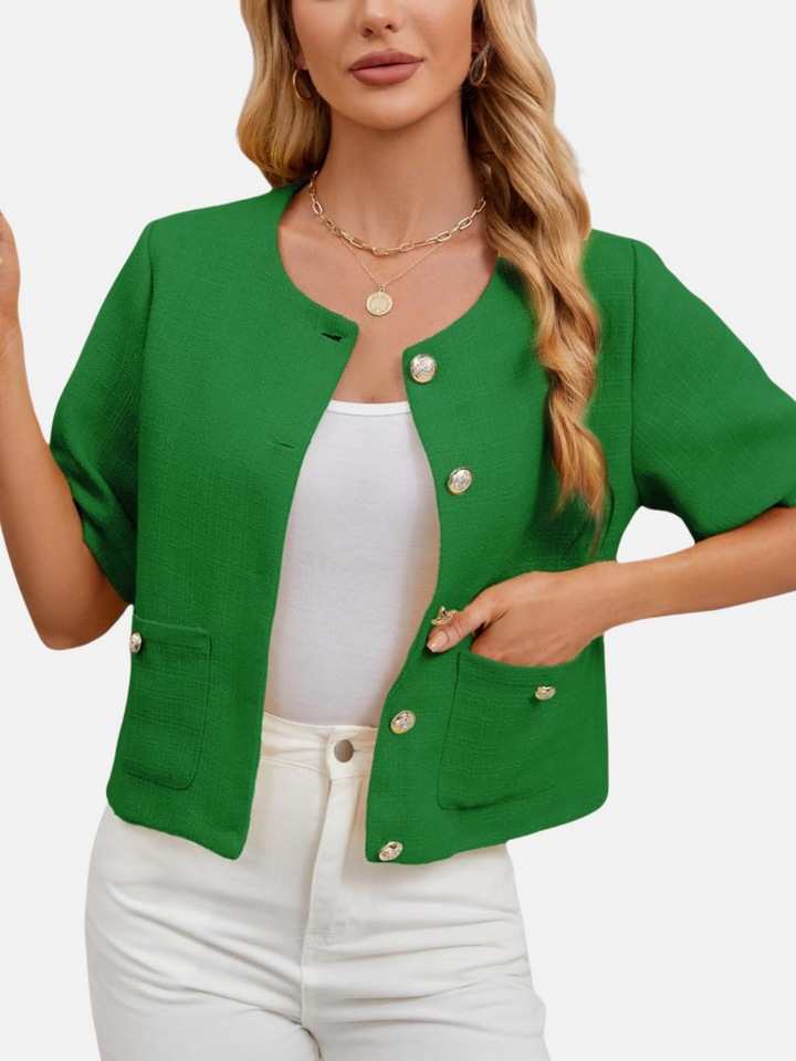 Vivian | Chaqueta blazer de tweed corta