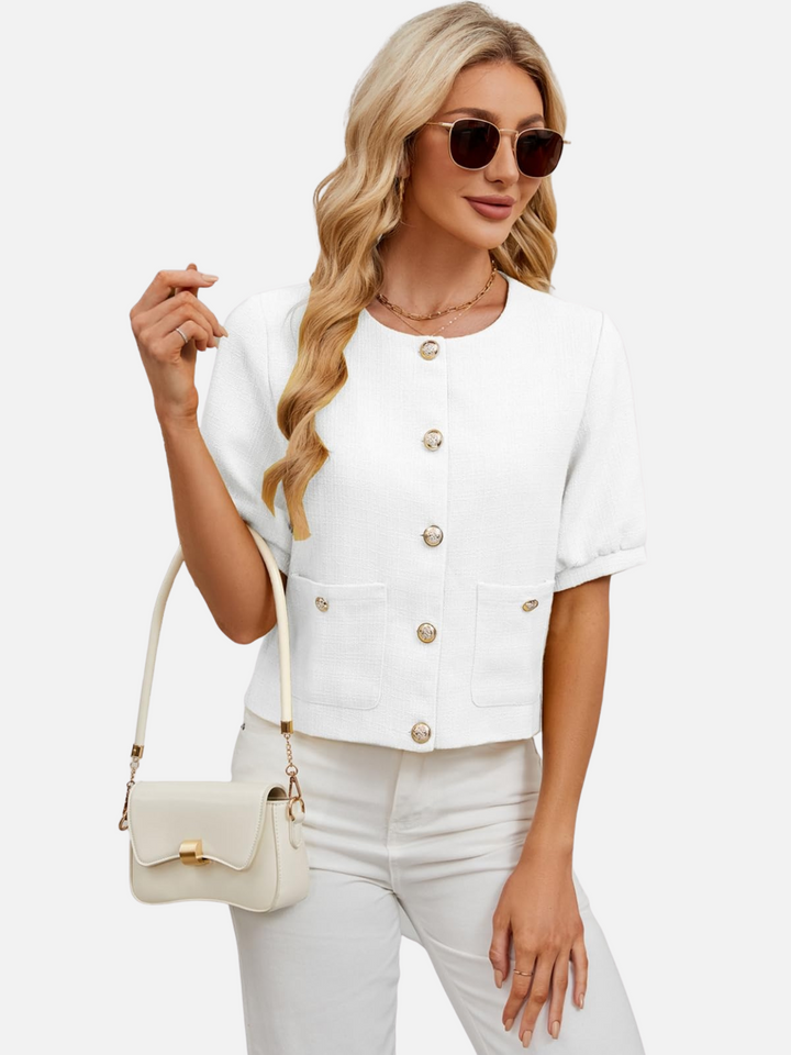 Vivian | Chaqueta blazer de tweed corta