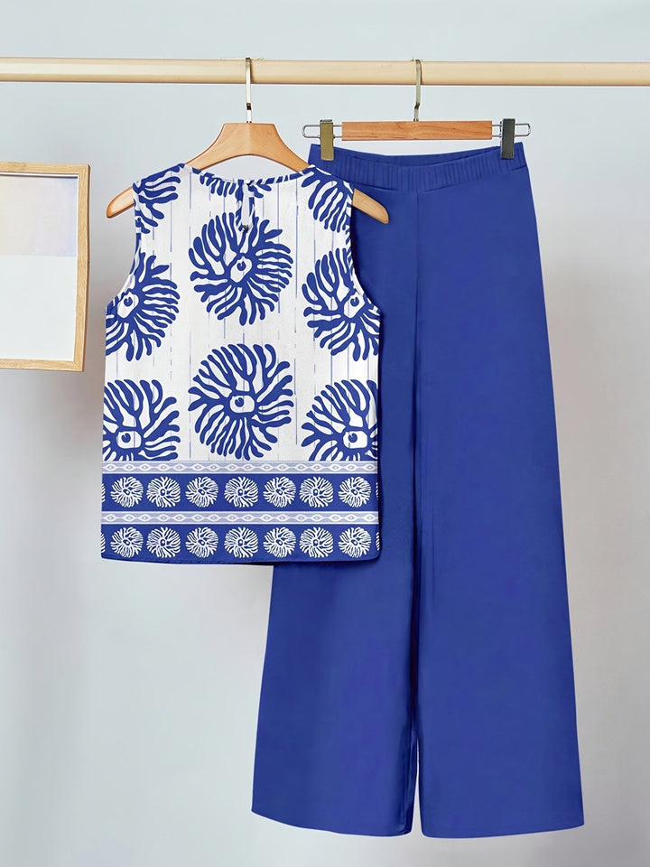 Ashley | Conjunto floral de dos piezas