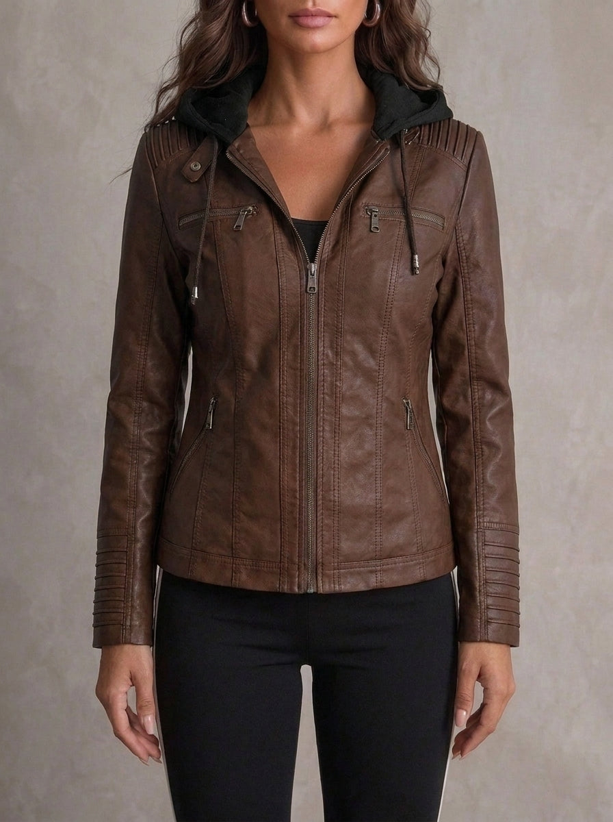 ASUNCIÓN - CHAQUETA DE PIEL RESISTENTE Y ELEGANTE
