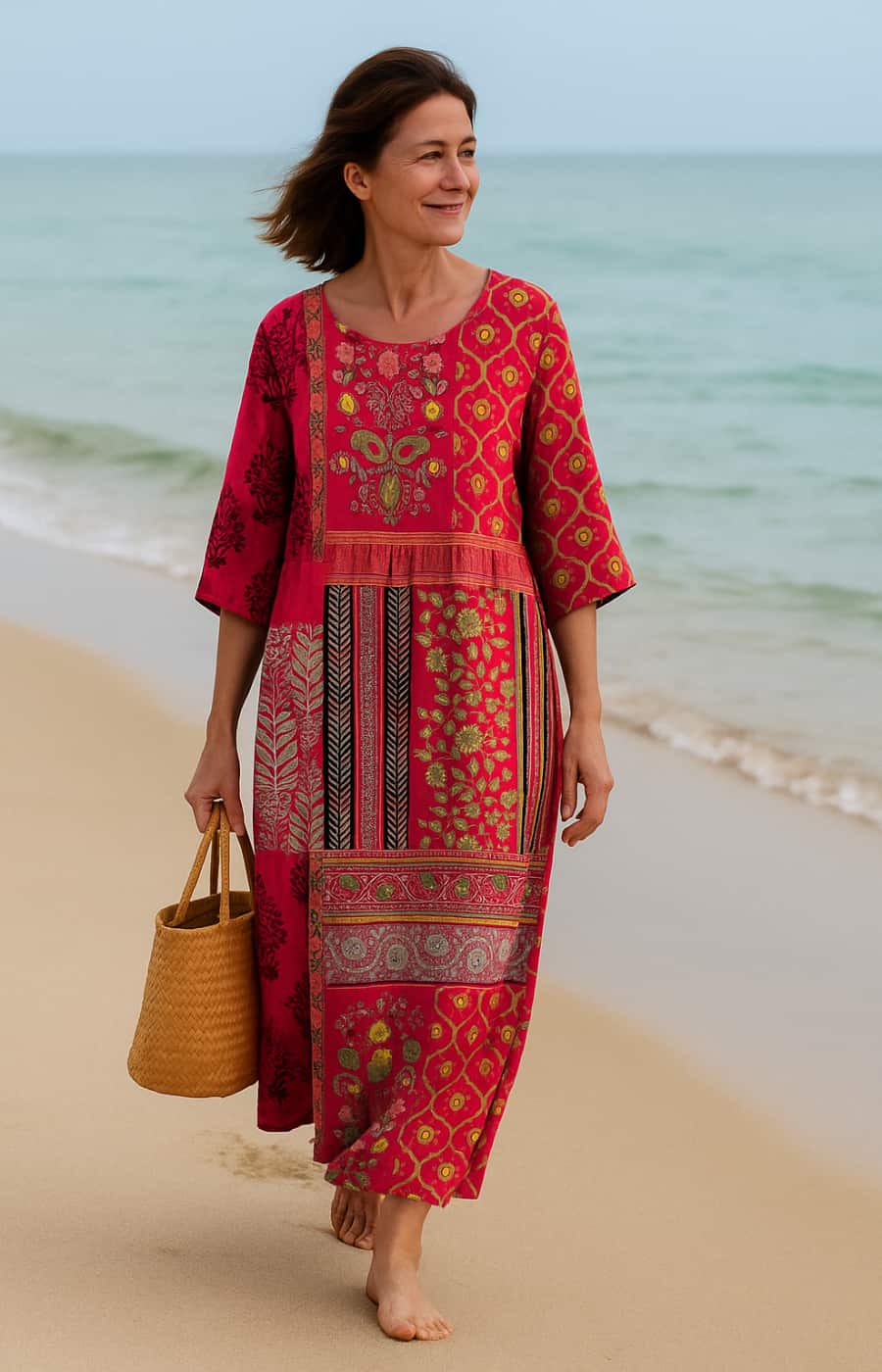 Laura | Vestido maxi boho holgado
