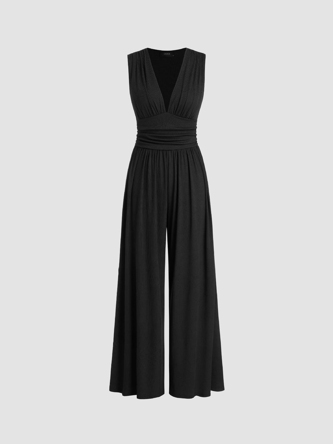 Mono Elegante de Pierna Ancha con Cuello en V
