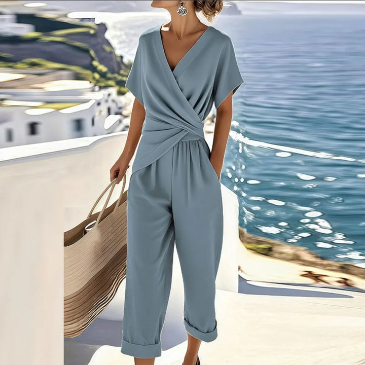 Wrap-Front Resort Style Jumpsuit