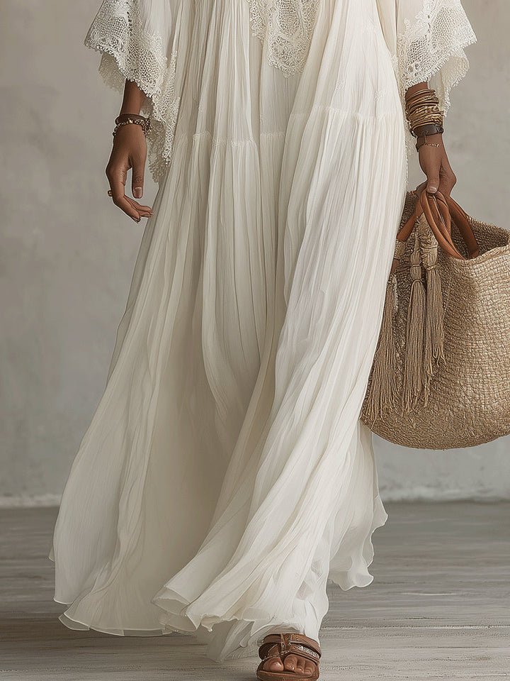 CELESTE | VESTIDO LARGO BOHO