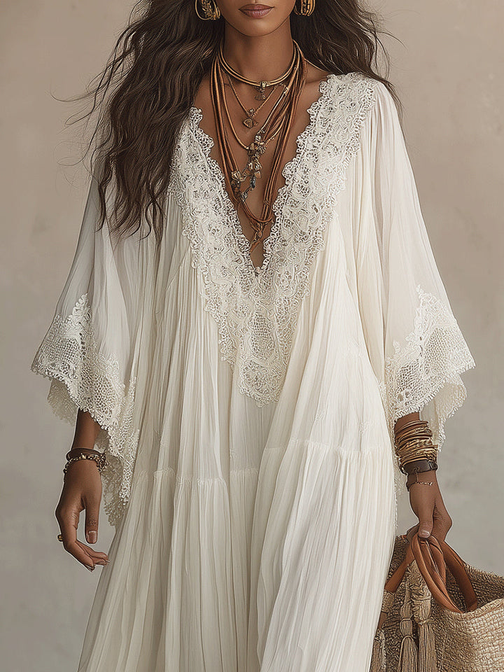 CELESTE | VESTIDO LARGO BOHO