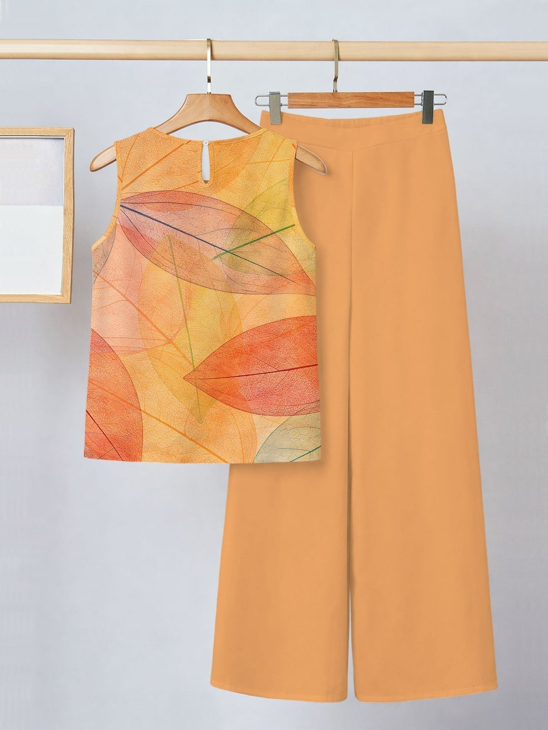 Ámbar | Conjunto de dos piezas con estampado de hojas