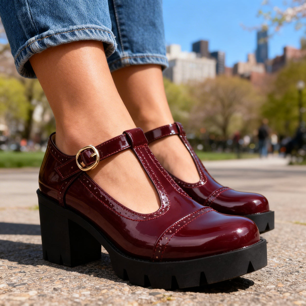 DAISY | ZAPATOS BROGUE DE TACÓN