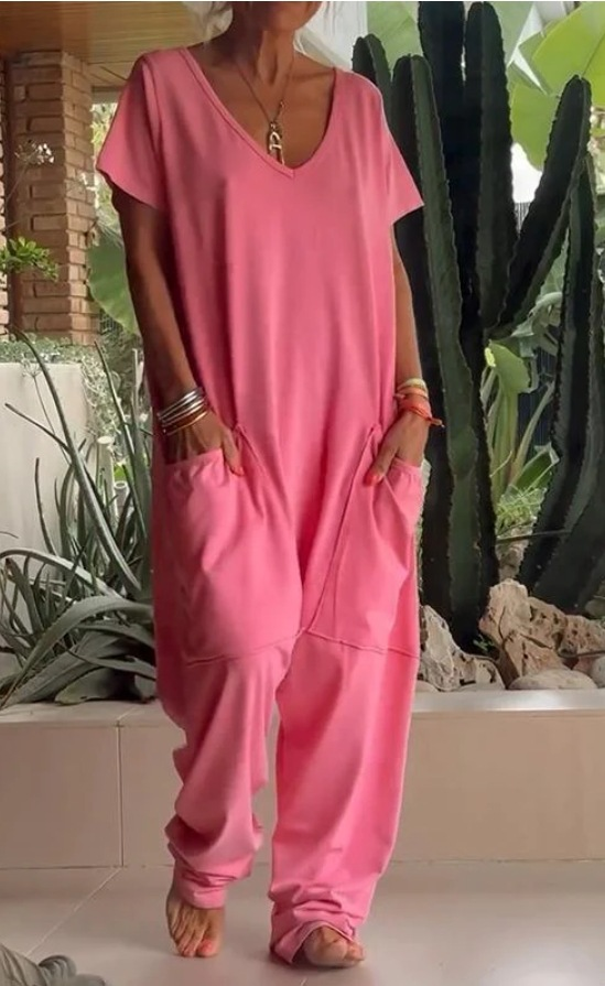 Elegant Wrap-Front Resort Style Jumpsuit