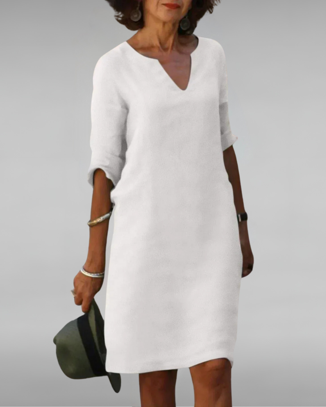 Lynda | Vestido atemporal con cuello en V