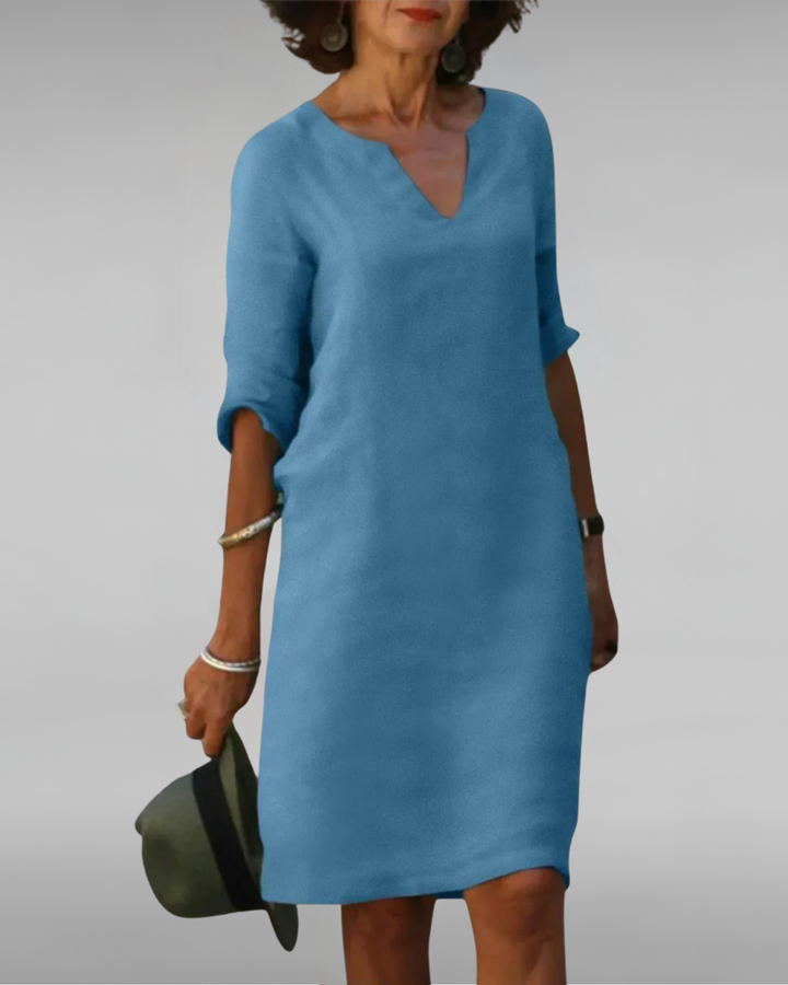 Lynda | Vestido atemporal con cuello en V
