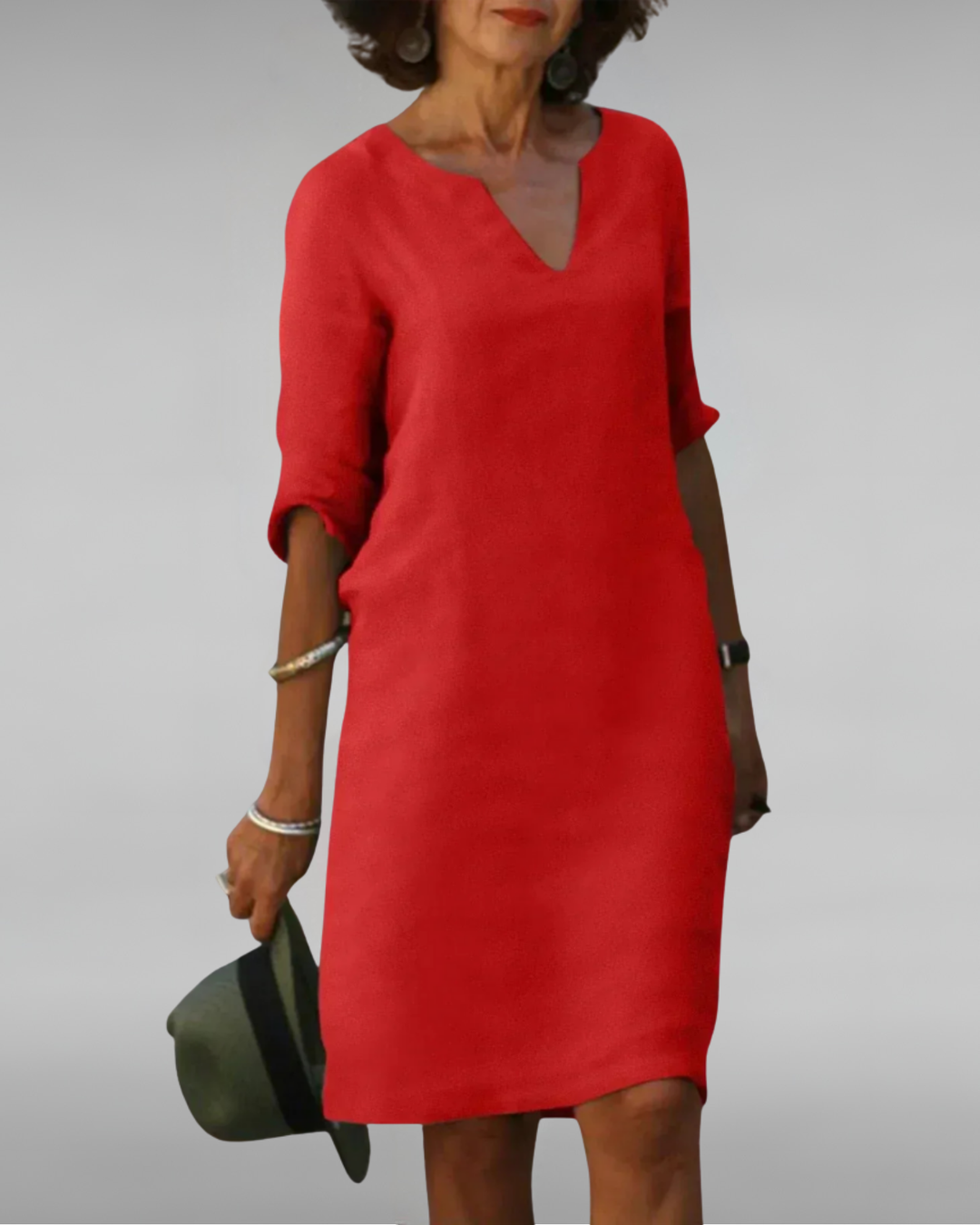 Lynda | Vestido atemporal con cuello en V