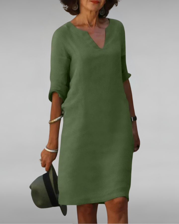 Lynda | Vestido atemporal con cuello en V