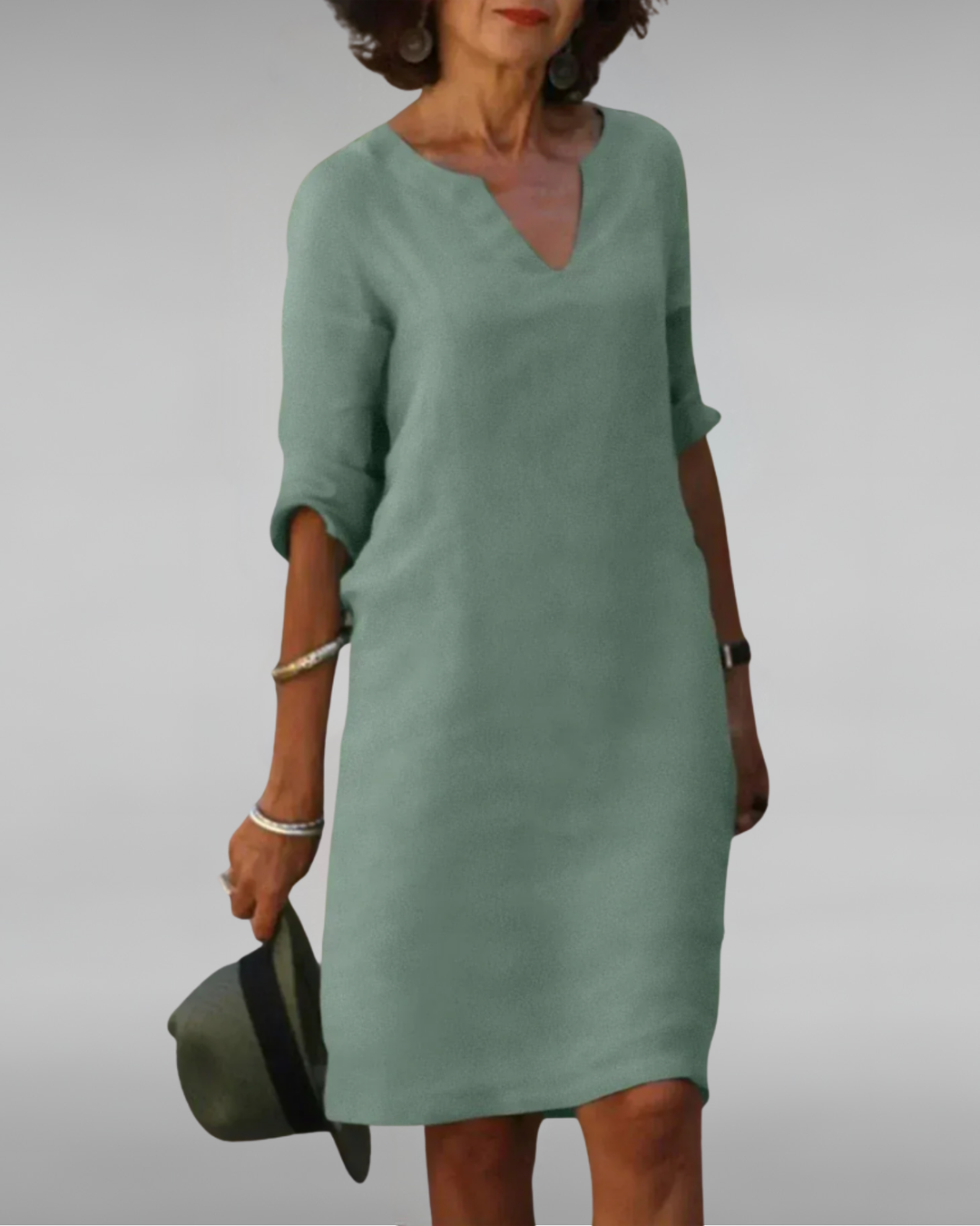 Lynda | Vestido atemporal con cuello en V