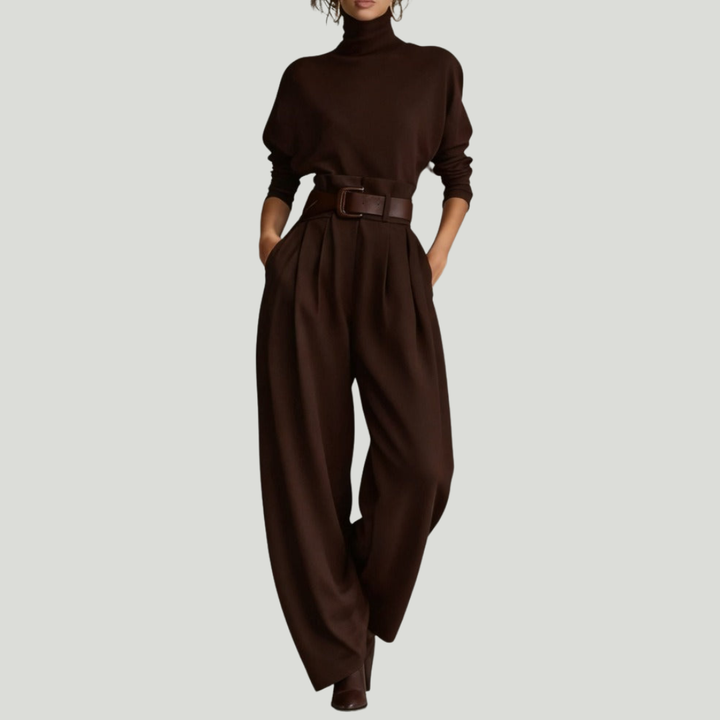 Julia | Conjunto de cuello alto y pantalón recto