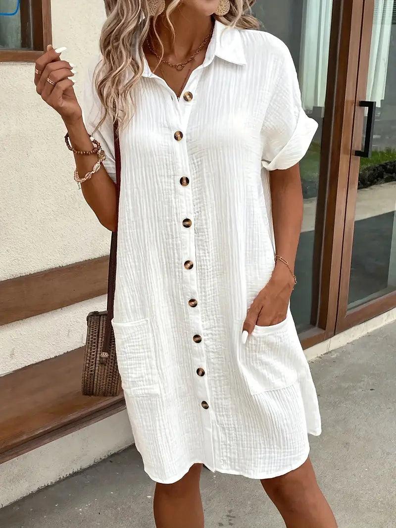 Sharon | Vestido Blusa con Cuello V Atemporal