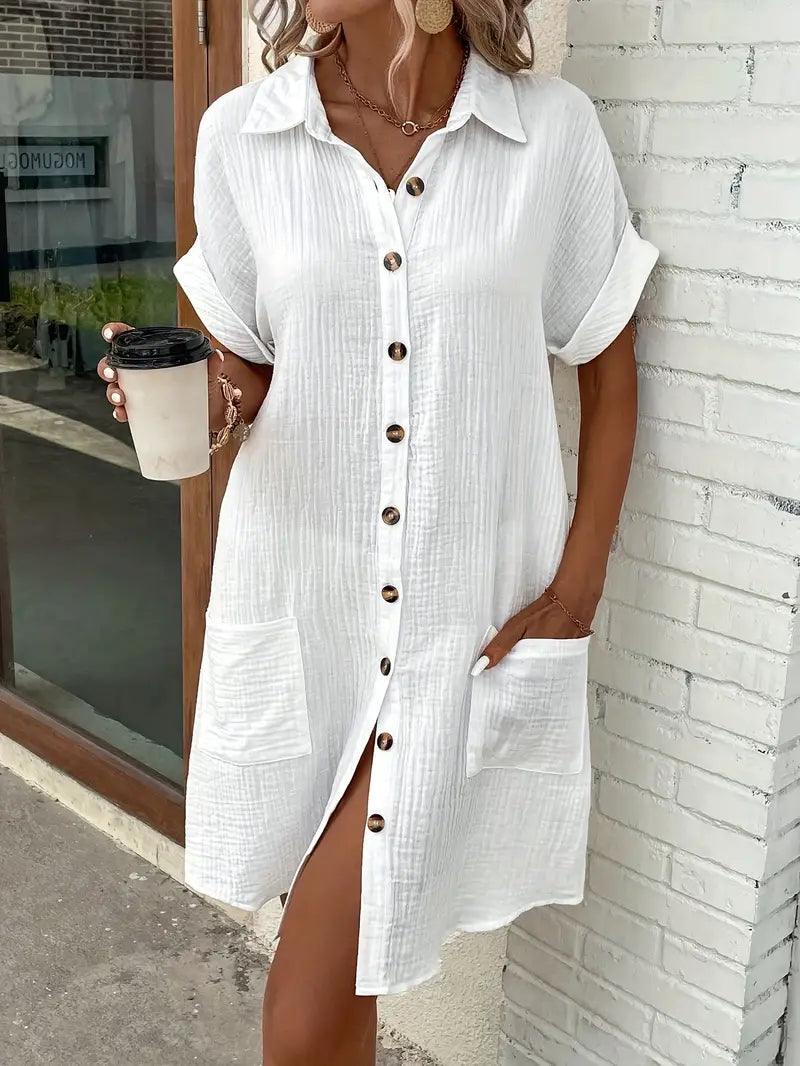 Sharon | Vestido Blusa con Cuello V Atemporal