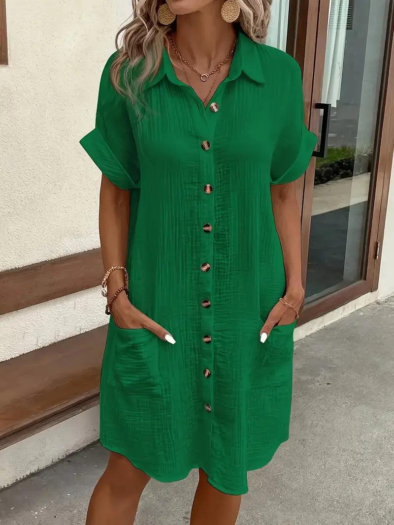 Sharon | Vestido Blusa con Cuello V Atemporal