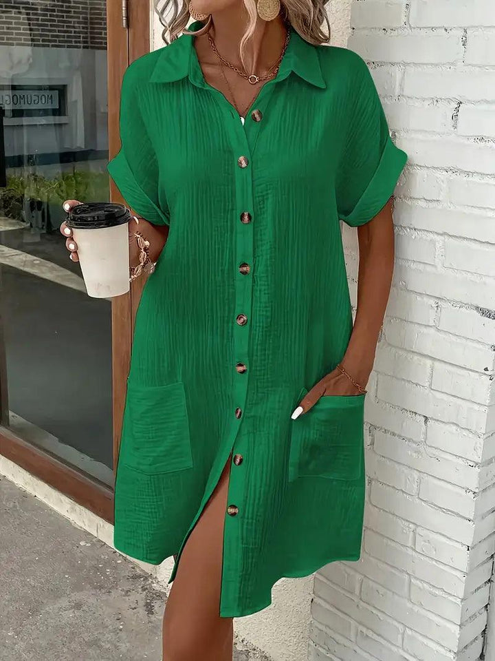 Sharon | Vestido Blusa con Cuello V Atemporal