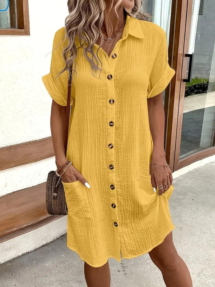 Sharon | Vestido Blusa con Cuello V Atemporal