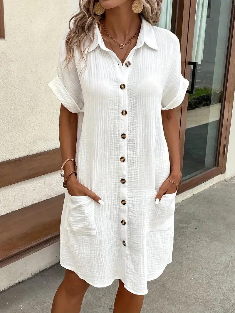 Sharon | Vestido Blusa con Cuello V Atemporal